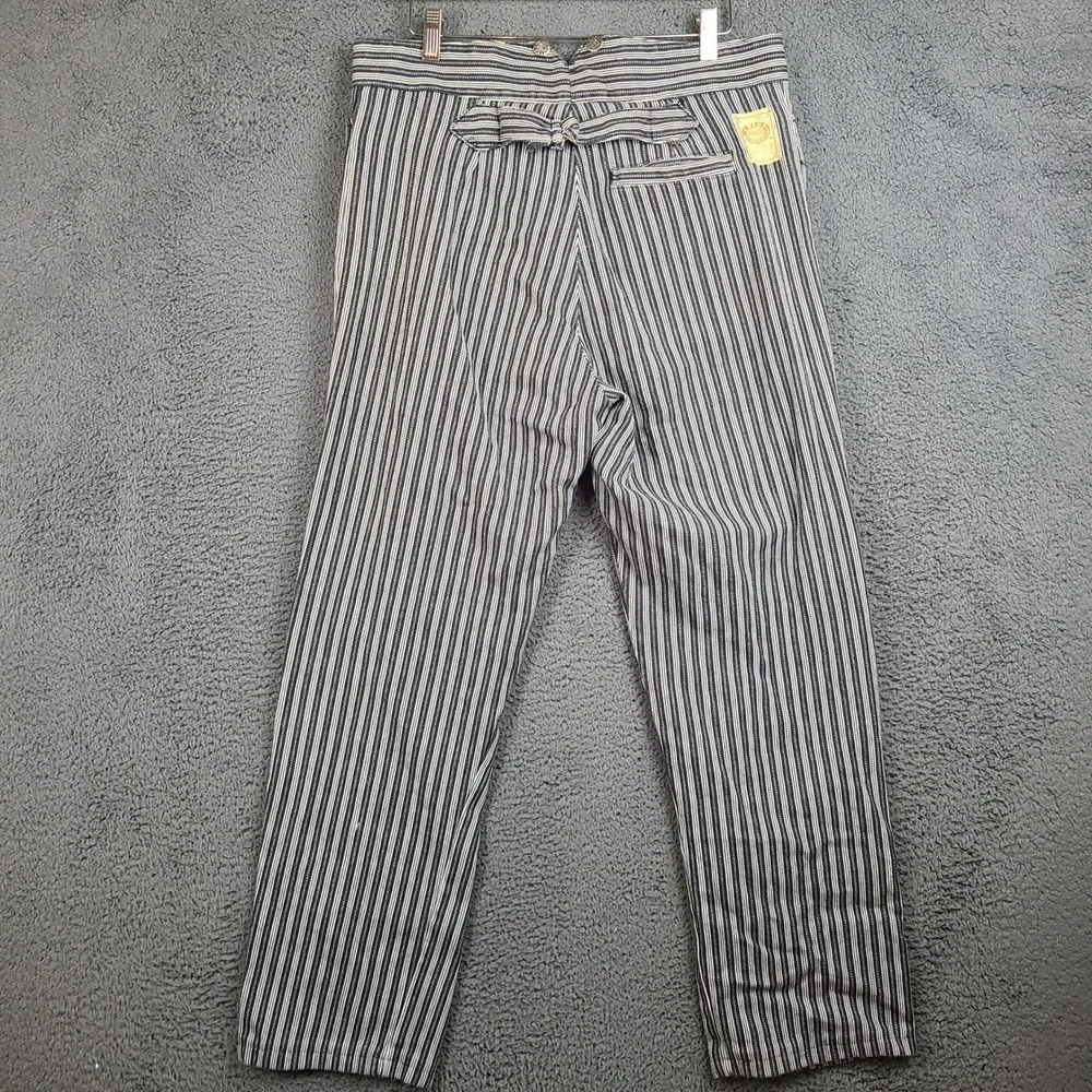 Vintage Wah Maker Frontier Hickory Stripe Railroad Pants Mens 34 Made in USA